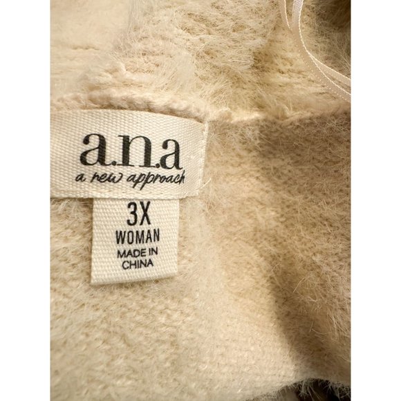 ana  NWT Sz 3X  Eyelash Open Front Long Sleeves Cardigan - Picture 5 of 8